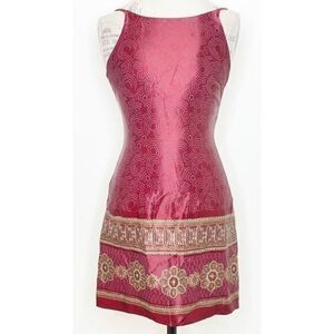 BREAKIN LOOSE EUC Red Festive Silky Mini Dress SIZE 3-4/ SMALL